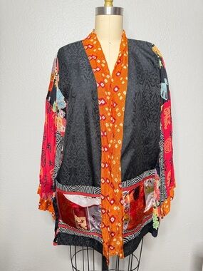 Sterling Styles Silk Kimono Jacket - Size OS (EUC)